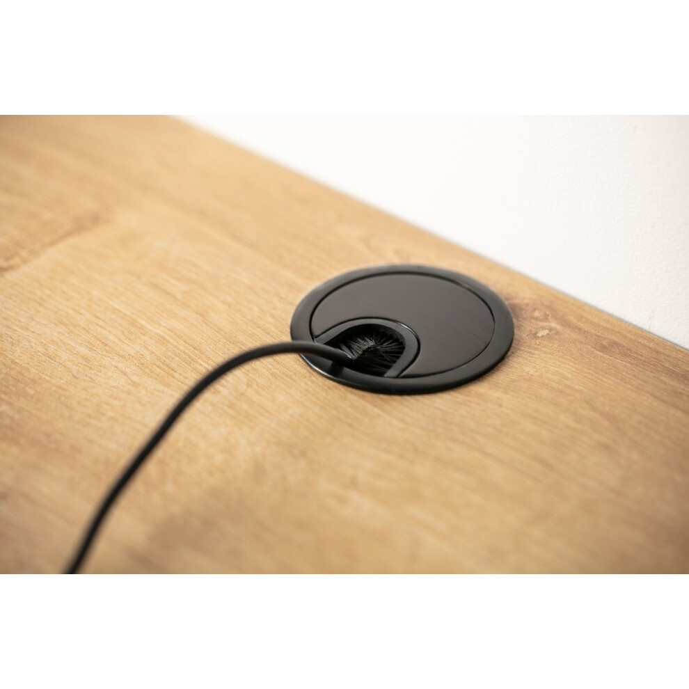 Gtv (Ø80mm Matt) Computer Metal Grommet For Desk Table Cable Tidy, Outlet Wire Cover 60Mm 80Mm Black