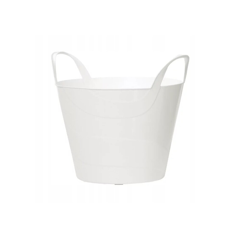 Prosperplast (, 45 Litres) Flexi Bucket Plastic Tub 15 30 45L Bin Storage Feed Garden Building Laundry Toys White