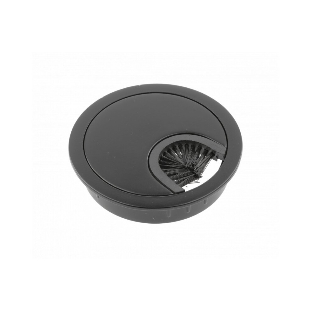 (Ã60Mm Black Matt) Computer Metal Grommet For Desk Table Cable Tidy, Outlet Wire Cover 60Mm 80Mm 5056697248381