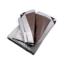 (3 x 5 m) Tarpaulin Tarp Sheet Cover Heavy Duty Grey 210GSM Waterproof Camping