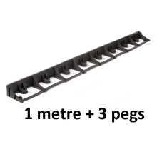 (1 Metre) Lawn Edge Grass Border Edging Flexible Garden 45mm Height and 1m Lengths + Pegs