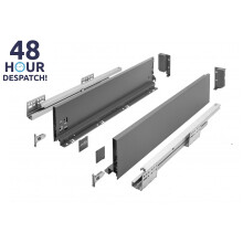 (116mm - Medium, 25cm) UltraSlim AXIS PRO Soft Close Anthracite Kitchen Drawer Box Sides Drawer Runners