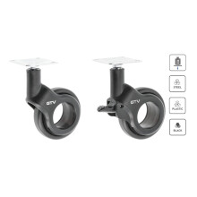 (MIX - 2 OF EACH) 4 X Heavy Duty 60mm Swivel Castor Wheels Trolley Furniture Casters Brake Modern