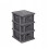 (Anthracite, 3 Basket Unit) Storage Basket Unit Drawer Box Rack Organizer Tower 3/4 Baskets Bathroom Shelf 1