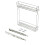GTV (150mm, Silver) Ball Bearing Pull Out Wire Baskets Kitchen Storage for unit 150,200mm 300mm 1