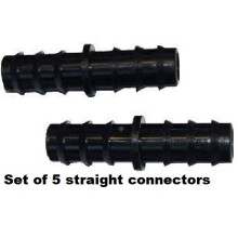 (5 straight connectors) Garden Porous Soaker Hose – Automatic Drip Leaky Watering System Irrigation 30M