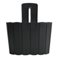 (Anthracite, 3.3L (W15cmx27.4cmx20.2cm)) Wall Mounted Flowerpot Planter Plastic Slat Home Decor Pot Hanging Box