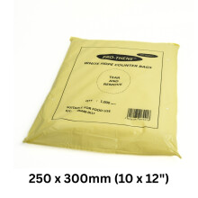 (250 x 300mm (10 x 12"), 1000) HDPE White Counter Bags Strong Butcher Freezer Meat Food Polythene Pinch