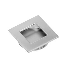 (Aluminium) Recessed Flush Sliding Door Handle Finger Pull Square 40 x 40 x 10mm 5 Colours
