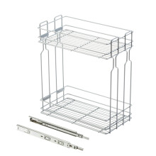 (300mm, Anthracite) Ball Bearing Pull Out Wire Baskets Kitchen Storage for unit 150,200mm 300mm