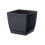 Prosperplast (Anthracite Square, 3.8 Litres) Plant Pot Flowerpot Wave Plastic Crystal Modern Decorative Small Medium Large 1