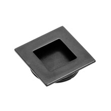 (Black) Recessed Flush Sliding Door Handle Finger Pull Square 40 x 40 x 10mm 5 Colours