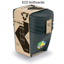 (3 x 25L set) Sorting Bins Recycling Segregation Waste Stackable Lidded Sticker Dustbin 25L