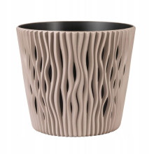 (Mocca, 16cm) Indoor Plant Pots with Insert Plastic Flowerpot Small Large