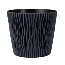 (Anthracite, 16cm) Indoor Plant Pots with Insert Plastic Flowerpot Small Large