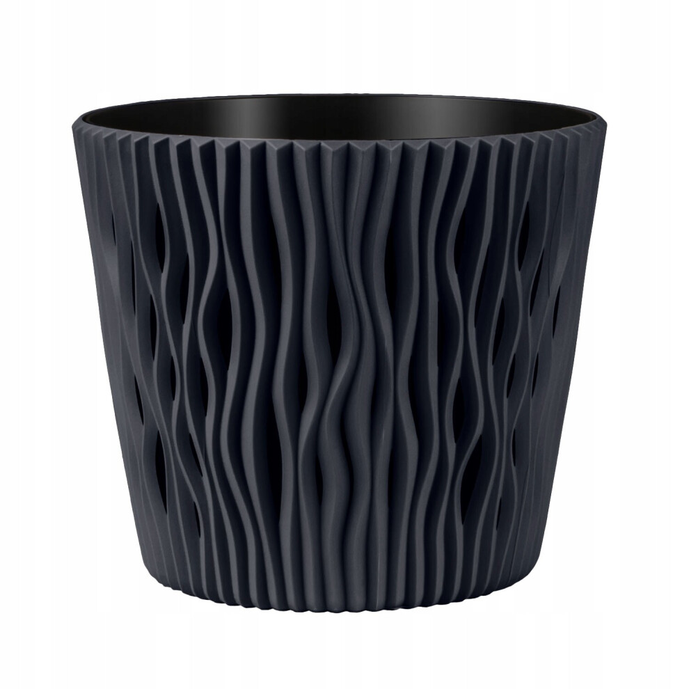 Prosperplast (, 22.5Cm) Indoor Plant Pots With Insert Plastic Flowerpot Small Large Anthracite