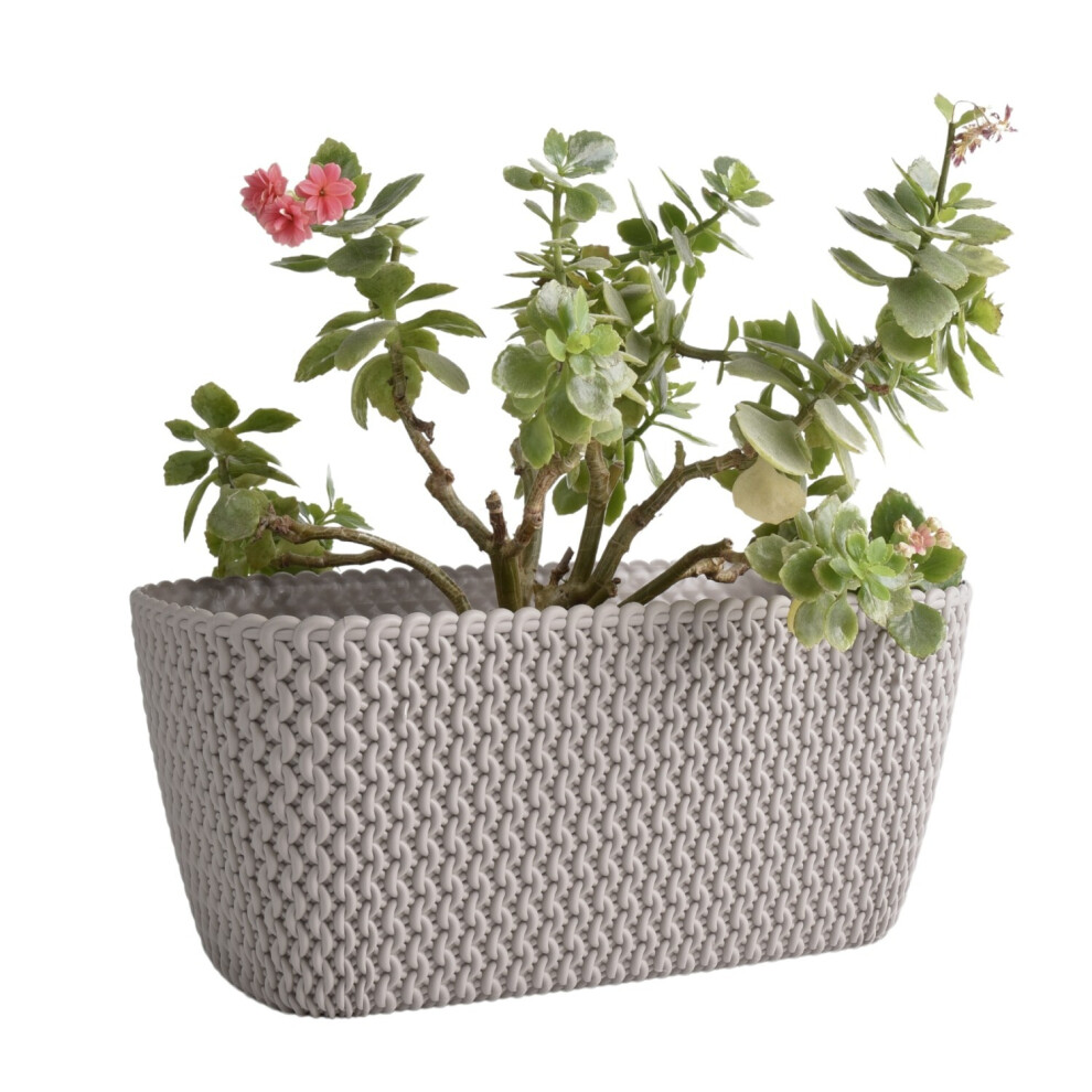 Prosperplast (Mocca) Rectangle Planter Indoor Outdoor Patio Splofy Plant Pot Case 40Cm 7.4 Litre