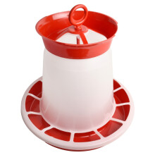 (Round Feeder - Large) Chicken Feeder Drinker Food Dispenser Waterer Bucket Poultry Hen Bird Plastic