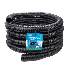 (30 Metres, 50mm (2inch)) BLACK CORRUGATED FLEXIBLE POND HOSE FISH GARDEN FILTER PUMP MARINE FLEXI PIPE