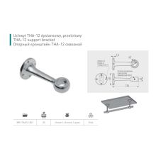 (1x Centre support) Wardrobe Rail Round Hanging Chrome Tube 25mm + End Supports + Screws 3 Lengths
