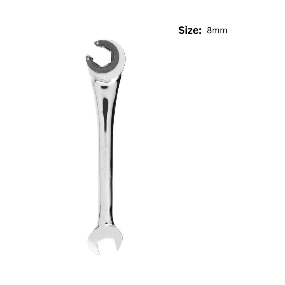 Gtv (8Mm) Semi-Open Wrench With Ratchet Combination Flare Nut Garage Workshop 8Mm - 19Mm