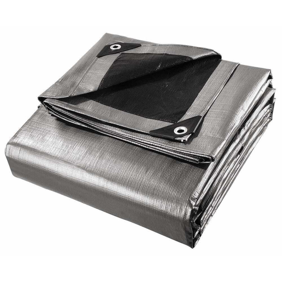 (4M X 6M) Tarpaulin Extra Heavy Duty Waterproof Cover Tarp Ground Sheet Mesh 320Gsm - Image 2