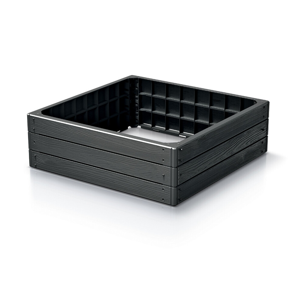 Prosperplast (, Square 75Cm X 75Cm) Garden Raised Grow Beds -Strong- Various Sizes Vegetable Herb Box Planter Trough Brown