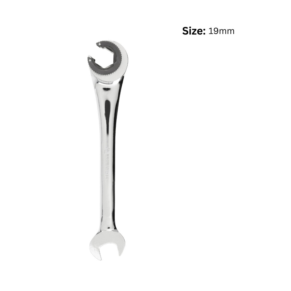Gtv (19Mm) Semi-Open Wrench With Ratchet Combination Flare Nut Garage Workshop 8Mm - 19Mm