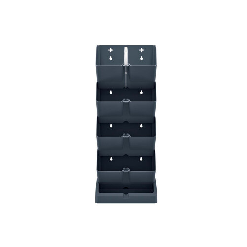 Prosperplast (Mini Cascade) Vertical Standing Garden Flower Pots Cascade Balcony Anthracite Plant Wall