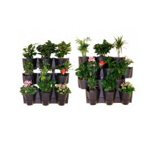 (Wall Cascade) Vertical Standing Garden Flower Pots Cascade Balcony Anthracite Plant Wall