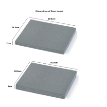 (30.5cm x 28.5cm, 3cm) Tool box Foam Cut and Peel Customisable Foam Sheets Inserts Organiser Grey