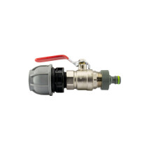 (32mm, Pack of 1) MDPE 20 25 32 FULL FLOW Valve Hose Water Supply Pipe Outlet Valve Straight Tee