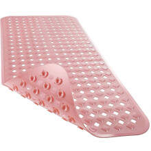 Original Bath Shower Mat for Tub, Non Slip Bathtub Mats with Suction Cups, Drain Holes, Machine Washable, BPA,Phthalate Free, Pink