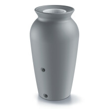 (Grey, 120 L) Rainwater Tank Water Butt Garden Storage Barrel Container 230L 120L + Connectors