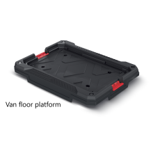 (Van floor platform) Storage Tool Box Platform Wheels Large Toolbox Mobile Tray Compartment Stackable