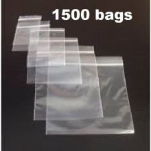 (1500, Size 4 3.5” x 4.5” (89 x 114mm)) GRIP SEAL BAGS Self Resealable Clear Polythene Poly Plastic Zip Lock *All Sizes*