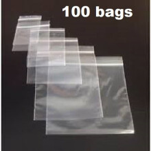 (100, Size 0 1.5” x 1.8” (38 x 46mm)) GRIP SEAL BAGS Self Resealable Clear Polythene Poly Plastic Zip Lock *All Sizes*