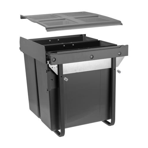 GTV (2x34L) Pull Out Kitchen Waste Recycle Soft Close Dust Bin 600mm Front Fixing Cabinets