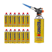 (Blow Torch + 12 Butane Gas Can) BUTANE BLOW TORCH or FLAMETHROWER WEED BURNER WELDING GAS IGNITION SOLDERING