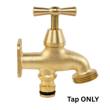 (Tap ONLY) Anywhere Brass Tap 3/4" Hose Connected Garden Bib Watering Quick Connector Kit