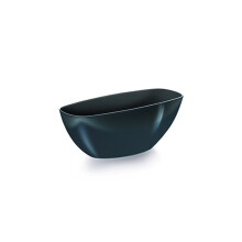 (Anthracite, 20cm) Plant Orchid Pot Plastic 3 Colours Oval Planter Transparent Clear 20 or 36cm cm