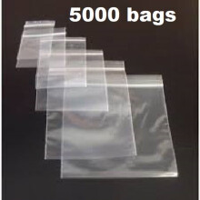 (5000, Size 5 4.5” x 4.5” (114 x 114mm)) GRIP SEAL BAGS Self Resealable Clear Polythene Poly Plastic Zip Lock *All Sizes*