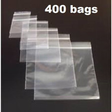 (400, Size 9 5” x 7.5” (127 x 191mm)) GRIP SEAL BAGS Self Resealable Clear Polythene Poly Plastic Zip Lock *All Sizes*
