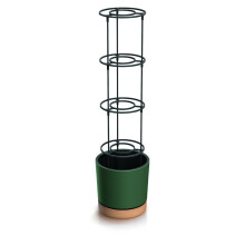 (Pine Green, W39cm x H37.5cm) Home Grower Pot Tomato Growing Support Garden Indoor Outdoor Lid 14.5L &amp; 35L