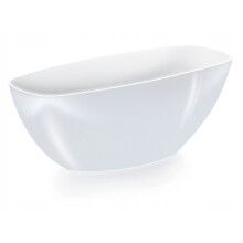 (White, 20cm) Plant Orchid Pot Plastic 3 Colours Oval Planter Transparent Clear 20 or 36cm cm