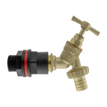 (3/4", Brass bib (Barbed)) Water Butt Replacement Tap Solid Metal Lever UK Bib Outlet Barb Quick Hosepipes