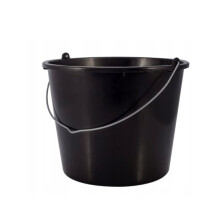 (20L, 5) Plastic Bucket Black Heavy Duty Standard Builders Equestrian Various sizes