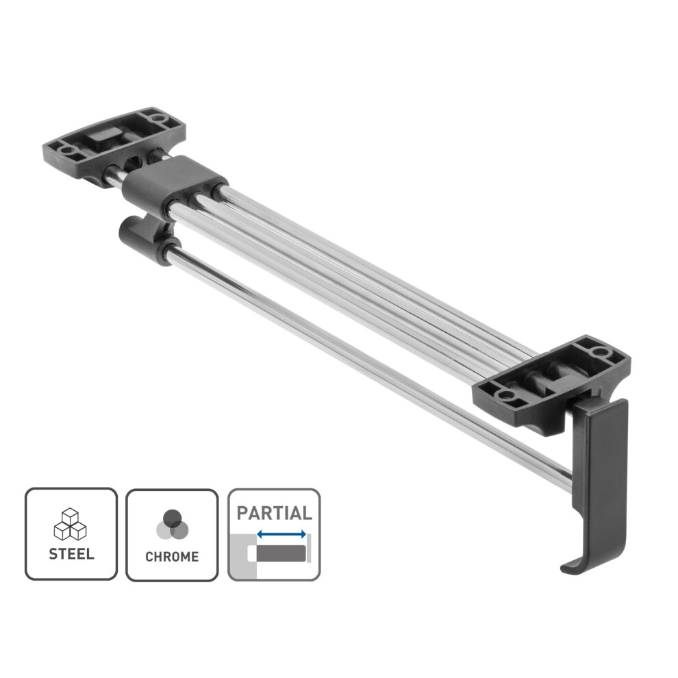 Gtv (400Mm - 16") Wardrobe Pull Out Clothes Hanger Rail / Extending Rail / Storage Organiser