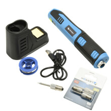 (Soldering Iron Kit + Tips) Cordless Battery Soldering Iron Kit 4V 1500mAh 450C USB-C Fast Heat-U /Bits set