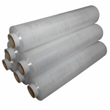 (Transparent / Clear, 24 Rolls) HEAVY DUTY CLEAR PALLET WRAP SHRINK WRAP CAST STRETCH FILM 500MM 23MU